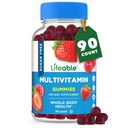 Żywotne Gummie wieloskładnikowe wolne od cukru Żywotne 124; z Witaminą Żelazową A, C, D, E, Niacyna, B6, Folate, B12, Biotin, Kwas Pantotenowy, Cynk 124; Great Tasting Adult Multivitamine Gummy 124; 90 Gummies
