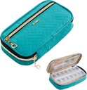 BAGSFY Pill Organizator Case 2 razy w ciągu dnia - Cotygodniowy organizator medycyny Travel Pill Box z usuwalnym 7 dniowy pojemnik na lek Case Catainer dla oleju rybnego, Witamina, Suplement