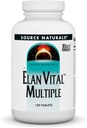 Źródło Naturals Elan Vital Multiple - Wspiera Mózg, Serce, Wątroba, Immune, Energy Boost - 180 Tabletki