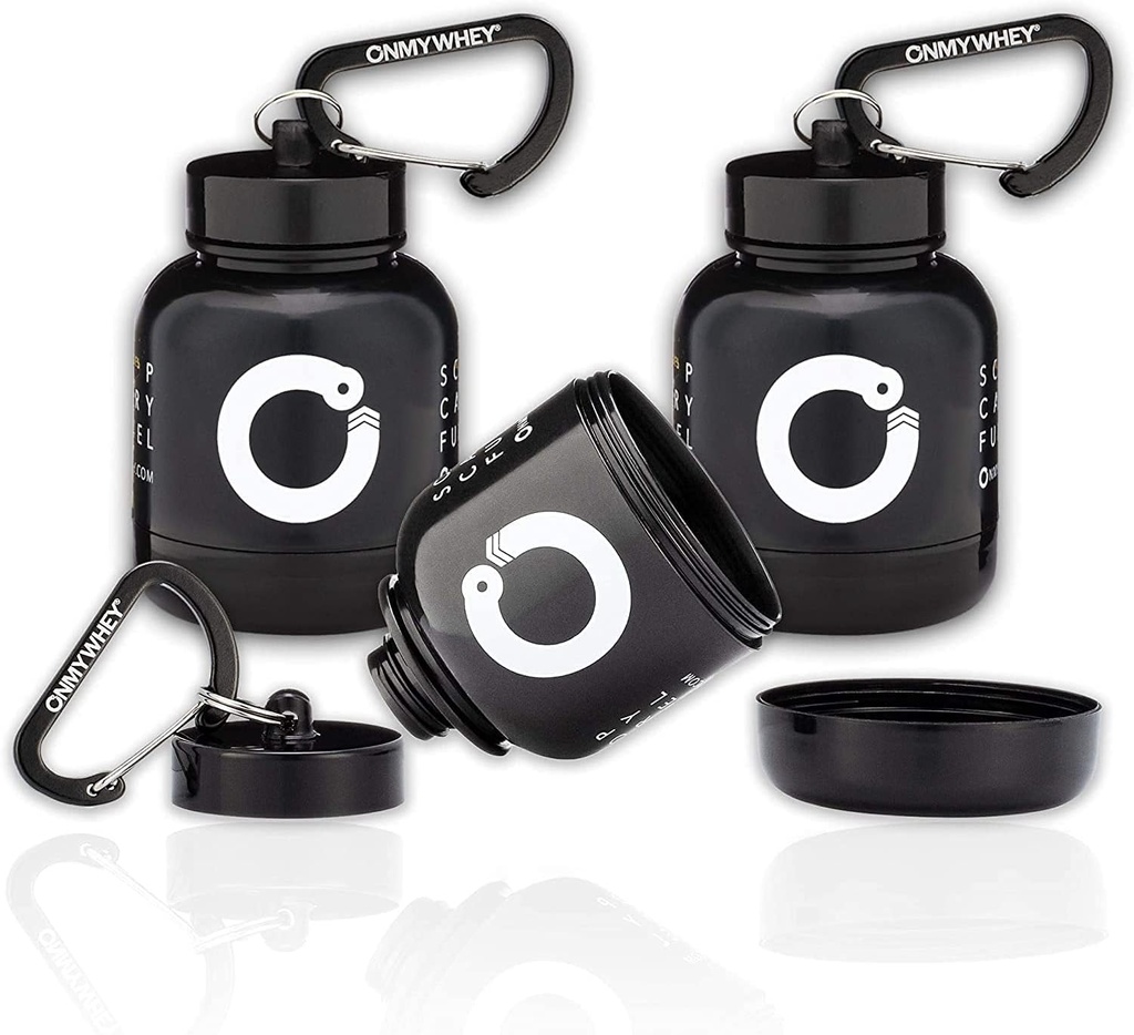 ONMYWHEY - Przenośne białko i suplement z proszku Funel Key- Chain - Nowoczesne 3- Pack
