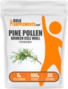 BulkSupplements.com Pine Pollen Powder - rozbita ściana komórkowa, Pine Pollen Supplement, Herbal Supplement Free, 5g per Serving, 100g (3.5 oz) (Opakowanie po 1)