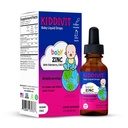 Kiddivit Baby Cynk Ciecz Krople z Elderberry, Witamina D3 & C - Delikatny suplement wsparcia immunologicznego - 60 Codziennie Słupki, Inulina Fortyfikowany włókno prebiotyczne - Bez cukru, Bez glutenu, Wegetarianin, 2oz