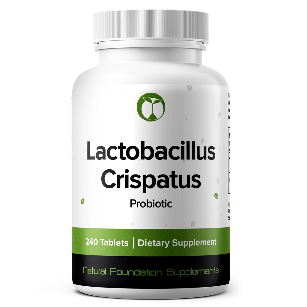 Lactobacillus Crispatus Probiotic 240 Tablets (4 Month Supply) - Badany szczep LCR86 - 3 Billion CFU - Digestive & Vaginal Health Support - GMP Certified (240, Lactobacillus Crispatus)