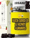 Siraj Organic Black Seed Oil Gummies w / Miód & 15% Thymoquinone 124; Multiwitamina do wsparcia immunologicznego, Stress Relief Gummy Witaminy 124; Turmeric, Jabłko Cydr Ocet, Multivitamin Gummies