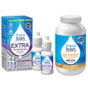 TheraTears 1200mg Omega 3 Suplement do Żywienia Oko, Trigliceryd organiczny, Trigliceryd Fish Oil i Witamina E, 180 Count with Thera Tears Eye Drops for dry Eyes, 0,5 Fl Oz, 15 Ml, 2 Pack
