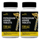 Tabletki zawierające jodek potasu (opakowanie po 2) 130 mg - 280 tabletek Termin ważności 10 / 2032 - Yodo Naciente - KI Pills - Yoduro de Potasio - suplementy Nutri