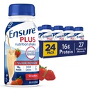 Zapewnić Plus Strawberry Nutrition Shake Hughes 124; Posiłek zastępczy Shake 'a 124; Gotowy do picia 124; 16 g białka i 27 witamin i minerałów Hughes 124; 8 fl oz - 24 Pack