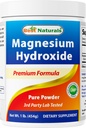 Najlepsze Naturals Magnezu Hydroxide Proszek - 380mg Magnezu pierwiastkowego na serwowanie - 454 Służenia na Kotainer - 1 funt