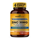 SANDHUHERBALS Cynk 30 mg kapsułki dla mężczyzn i kobiet 124; 120 Liczba (opakowanie po 1) 124; Suplementy cynku dla immunologicznego i przeciwutleniającego wsparcia 124; Zink 30 mg Suplement wspiera zdrowie skóry