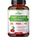 Zazzee Tart Cherry 10:1 Extract, 120 Vegan Capsules, 4 Month Supply, Montmorency Cherry, Certified Kosher, Joint & Uric Acid Support, Antioxidant Support Formula, Non-GMO, Made in the USA