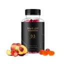Czarna dziewczyna Witaminy - Witamina D3 Gummies, dla immunologicznego, Energii i wsparcia kości, 2000IU (50mcg) Witamina D na Serving, Gummies witaminy D wolna od glutenu
