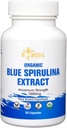 Niebieskie kapsułki Spirulina - organiczne - 1000 mg - 60 kapsułek