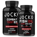 Jocko Fuel Supplements Bundle - Test Booster for Men + Omega 3 Fish Oil (2 Pack) Potężny przeciwutleniacz i Muscle Builder