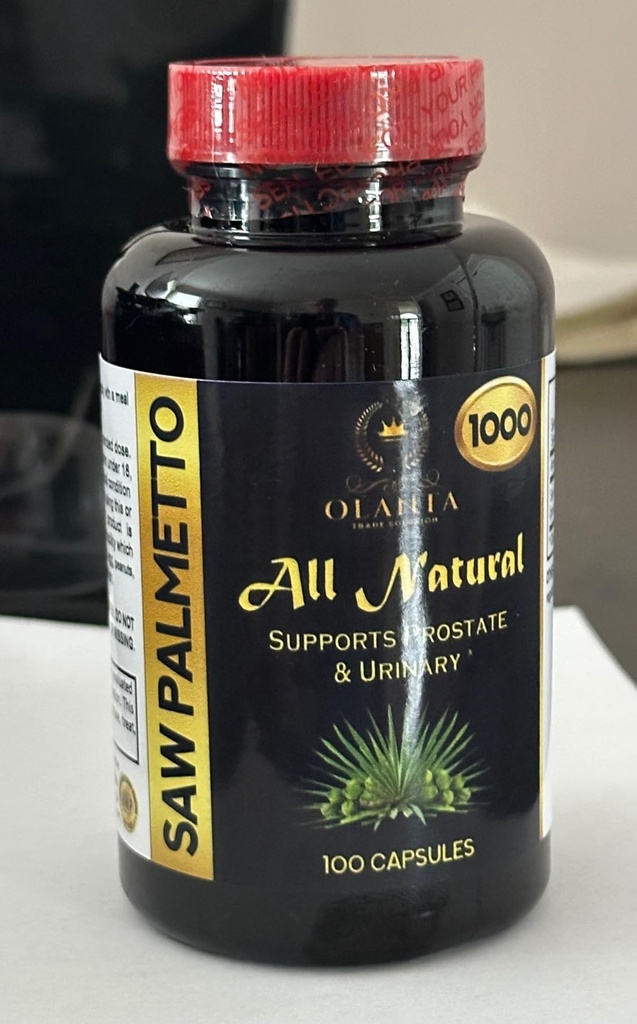 Saw Palmetto Extract 1000mg - Support Prostate Function & Support Maintaining Urinary System Balance – Male Well-Being Support - 1 Bottle 100 Capsules