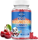 Dzieci Magnezu Citrate Gummies - Magnez dla dzieci i dorosłych, Spokojny Magnezu Citrate Supplement Supplement Support Sleep, Bone & Muscle Health, Nerve Relaxation - 60 Count Cherry Flavor