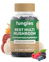 Fungie multi Gummies grzyb dla mężczyzn i kobiet - Mushroom Supplement zawiera grzyby Lwa, Cordyceps, Reishi, Chaga, Shiitake, Maitake & Turcja Ogon - Gelatin- Free, Gluten- Free & Vegan Gummy witaminy