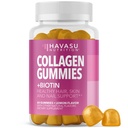Kolagen Gummie dla kobiet i mężczyzn z 2500mcg Biotin, Cynk, Witamina C & E - Zhydrolizowane Gummie Kolagenowe do włosów, skóry i paznokci Wsparcie - Biotin i Gummie Kolagenowe - Lemon Flavor - 30 Służenie