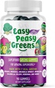 EasyPeasyGreens Daily Veggie Gummies for Kids - 90 Zielonych Gummies - Pomaga Picky Eaters Get Their Veggies in - Made with 10 Real Vegetable Extracts and 100% Vegan