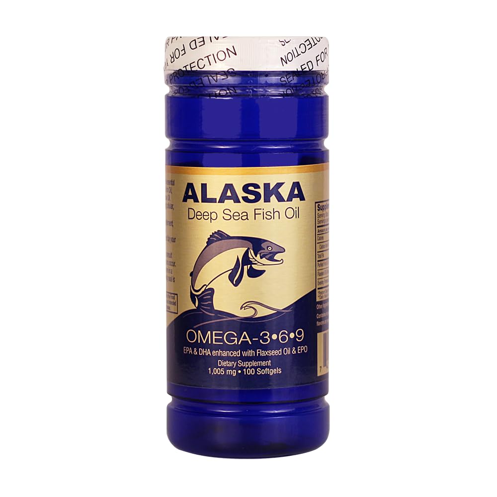Alaska Deep Sea Fish Oil, Omega 3,6,9 1000 Mg 100 Softgels według KBC