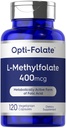 Carlyle L Metylfolate 400 μg 124; 120 Kapsułki wegetariańskie 124; Zoptymalizowany i aktywowany folian metylowy 124; Nie-GMO & Gluten