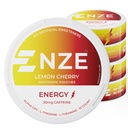 NZE Caffeine Nootropic Pouches (Lemon Cherry) - Energy Pouches with 50mg Caffeine, Alpha GPC, L-Tyrosine & L-Theanine No Sugar or Artificial Sweeteners - 15 Pouches Per Can - 5 Pack