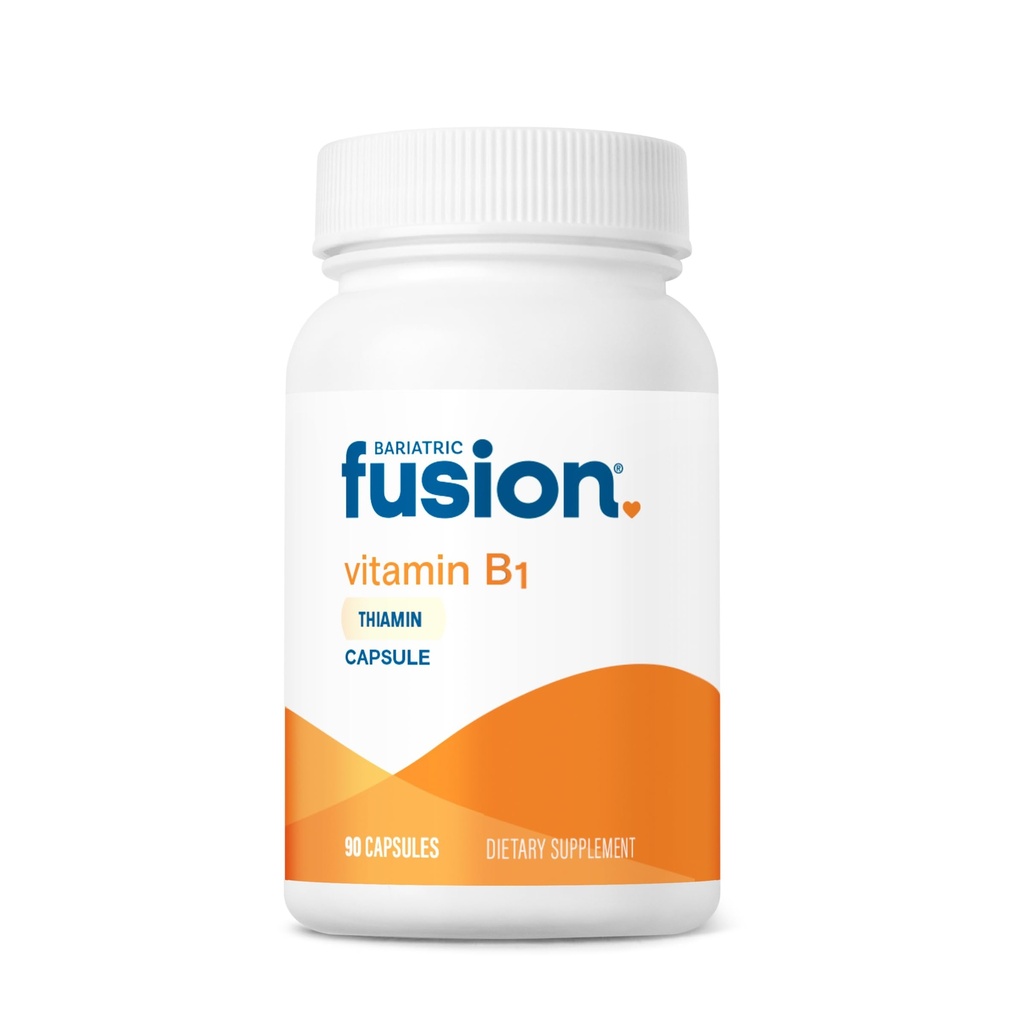 Witamina B1 (tiamina) bariatric fusion dla pacjentów z chirurgii bariatrycznej, włączając w to obejście żołądka i wycięcie zatok, łatwość połykania kapsułki, 90