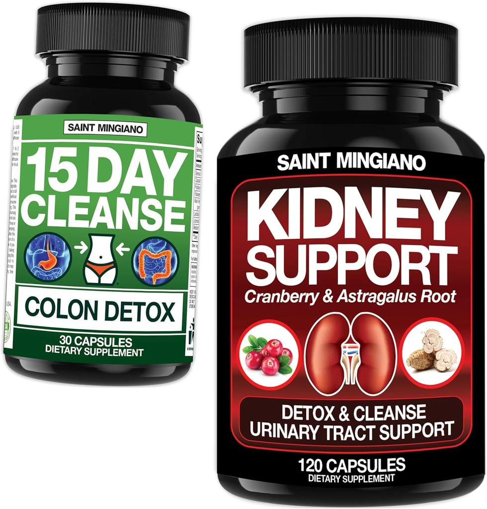 Nerki Wsparcie Cleanse Detox & Naprawa 120 Czapki - Razem z - 15 dzień Cleanse Detox 124; Colon Detox z naturalnym Laxative