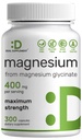 Magnezu Glycinate 400mg, 300 Kapsułki 124; 100% Chelated for Easy Absorption Pension 124; Esential Mineral Supplement for Muscle, Sleep, & Heart Health