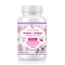 Probiotyki dla kobiet z prebiotyką Żurawina D- Mannose Digestive Enzymes & Hibiscus 34 Szczepy 100 Miliard CFU Pielęgnacja kobieca Suplement do Żurawiny Gut Urynalne Zdrowie i pH Wsparcie równowagi