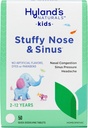 Hyland's Kids Stuffy Nose and Sinus Tablets, Cold Medicine for Children Ages 2 and up, Headache Relief and Nasal Decongestant, Quick Dissolving Tablets, 50 Count