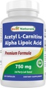 Najlepsi Naturals Acetyl L- Carnitine i Alpha Lipoic Acid 750 mg 120 kapsułki