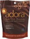 Adora Premium Witamina D3 Magnez i suplement wapnia, 500 mg, Czekolada mleczna, 30 Count