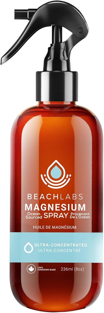 Rozpylacz magnezowy - Ocean- Sourced Magnez do codziennego Wellness 124; 100% Natural z 40 + Ślad minerałów 124; 8 fl oz