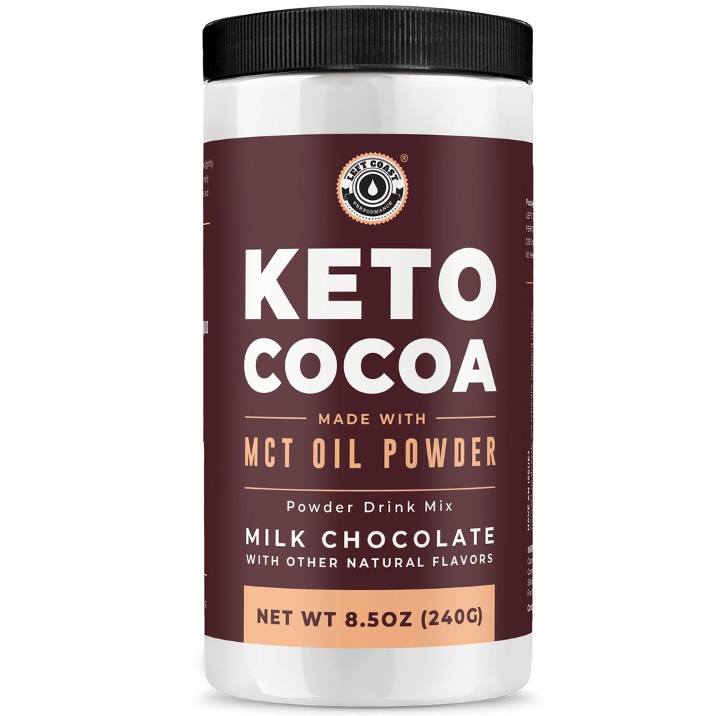 Keto Cocoa 124; Keto Hot Chocolate Drink Mix Proszek - Bez cukru, Niskie węglowodany z białkiem i MCT Oil Proszek