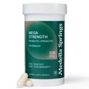 Mega- Strain 50 Milion CFU Probiotyki + Prebiotyki 30 Czapki Probiotyki dla Kobiet i Mężczyzn - Zachowanie dobrej Flory Probiotyczne & Pochodne Zdrowie - Brak chłodzenia Wymagane Probiotyki Lactobacillus Rhamnosus