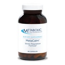 MetaConservation MetaCalm - GABA L- Theanine Supplement for Calm, Sleep, and Stress Support, Witamina B6, Aktywny folian, Magnezu i 5- HTP Complex dla dorosłych, Mężczyźni i Kobiety - 90 Kapsułki