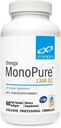 XYMOGEN Omega MonoPure 1300 EC - Olej rybny z 3X większym wchłanianiem - DHA EPA Omega 3 Suplement do Zdrowia Serca + Wsparcie Kognitywne (60 Softgels)