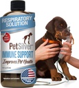 PetSilver Immune Support, Natural Nebulizer Solution, Promotes Research Health in Cats & Dogs, Alergie, Sinus & Cough Leczenie, Łatwy w użyciu, Opatentowany Chelated Silver, Made in The USA, 16 fl oz