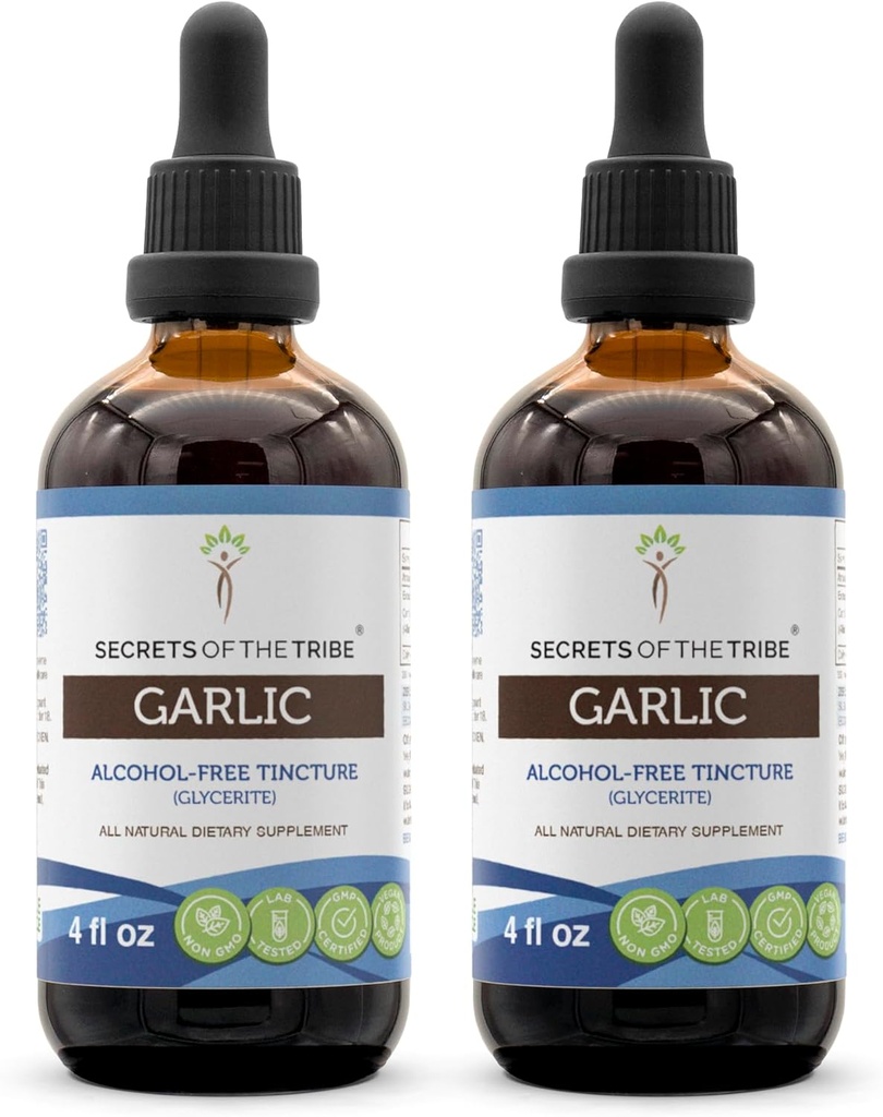 Czosnek nalewka Bezalkoholowy Liquid Extract, Czosnek Suszony Bulb (2x4 FL OZ)
