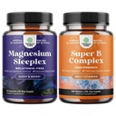 Paleta o wysokiej absorpcji Magnezu Sleep Supplement - Melatonin - wolny od środków uspokajających Magnez do snu i witaminy B Complex Adult Multivitamine dla immunologicznego wsparcia nastroju Boost i suplement pamięci