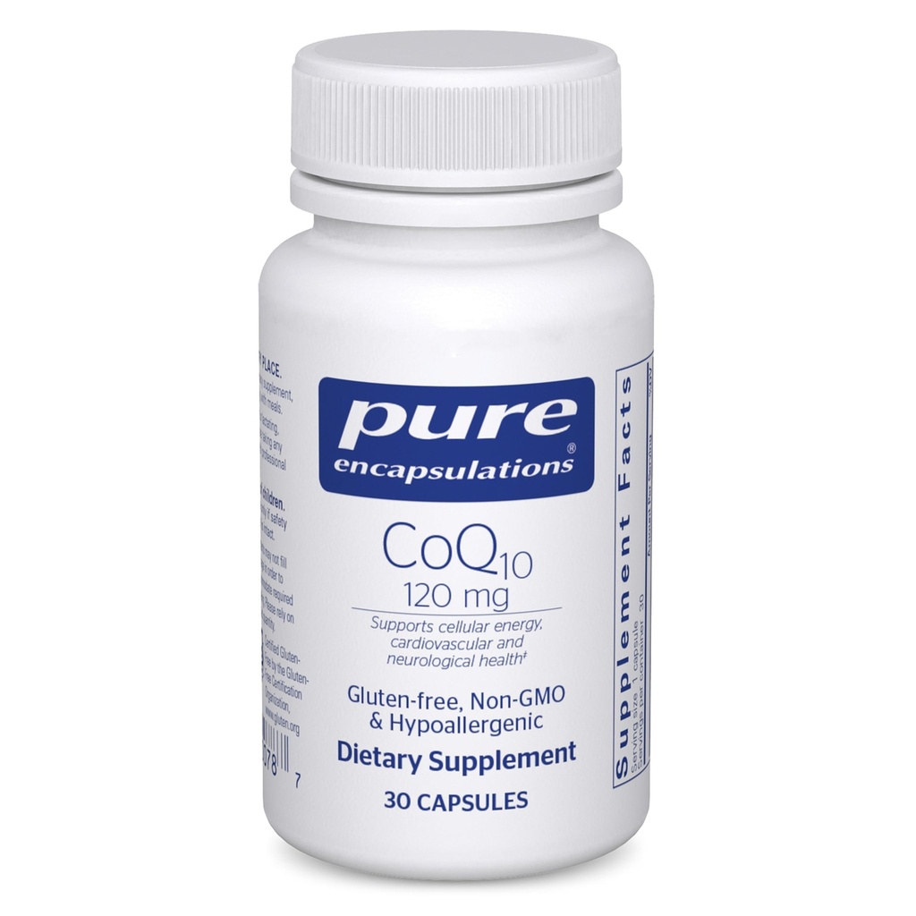 Czyste enkapsulacje CoQ10 120 mg - Coenzym Q10 Supplement for Heart Health, Energy, Antioksydants, Brain & Memory Health - Cellular Health, Cognition & Cardiviral Support * - 30 kapsułki