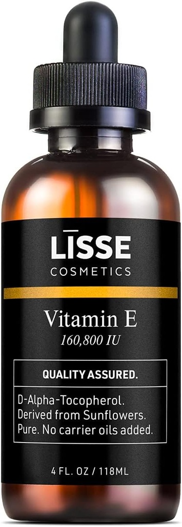 Lisse Pure Concentrated witaminy E Oil - 160,800 IU - No Carrier Oils Added - D- Alpha- Tocoferol