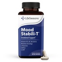 LifeSeasons - Mood Stabili- T - Pozytywny booster nastroju - Wzmocnione uspokojenie i szczęście - Relaxed and Balanced Mind - Zawiera Rhodiola, Ginkgo Biloba i witaminy D3 - (60 kapsułek)