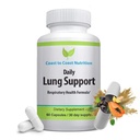 Daily Lung Cleanser & Detox Supplement Supplement Agregat 124; Odśwież swoje płuca do oddychania łatwiejsze 124; Ulgi problemy oddechowe i problemy z adresem, takie jak alergie, Wheezing i kaszel 124; 60 Kapsułki