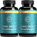 Pierwotne zbiory Omega 3 Suplementy oleju rybnego, 30 Słupki miękkie żele Kapsułki w / 1000mg EPA + DHA Suplementy, No Fishy Burps Non-GMO Omega 3 Kwas tłuszczowy, 2 opakowania