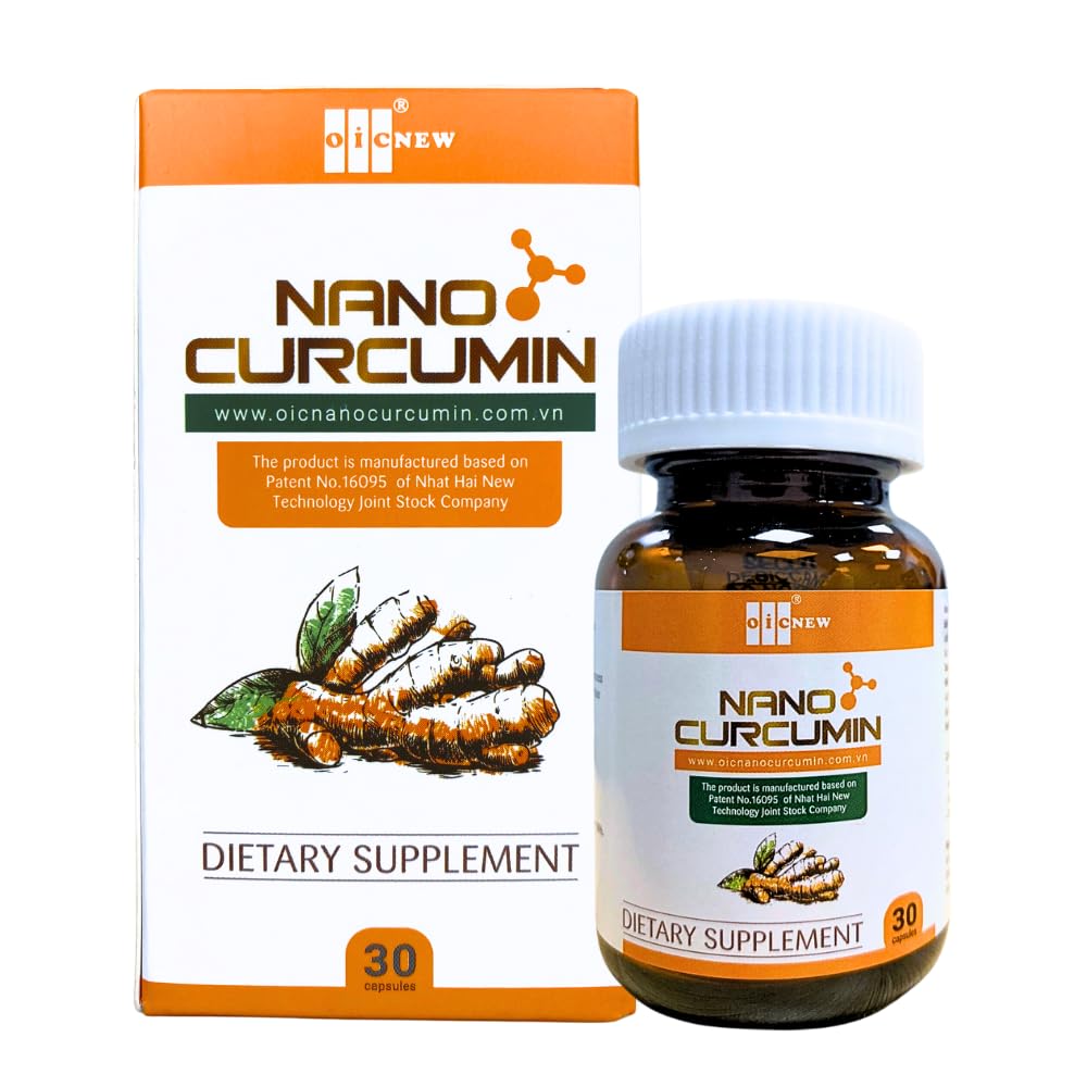 Nano Curcumin - 30 Kapsułki - Technologia Nano Zwiększa wchłanianie do 99,9%, Promotes Digestive System, Relieves Gastric i Beautifies Skóra