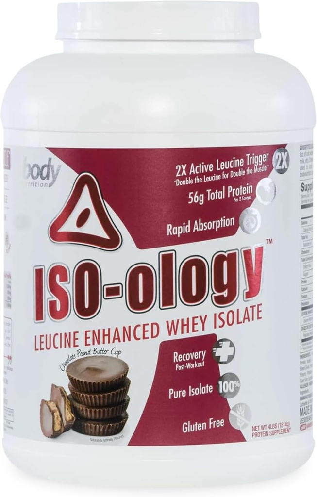 Jądro żywienie ISOOlogia, Leucyno- wzmocniony serwatka Izolacja proszku białka, Post- Workout Recovery Supplement, Izolowana serwatka paszowa, Czekoladowy Masło orzechowe Flavor, 4lb