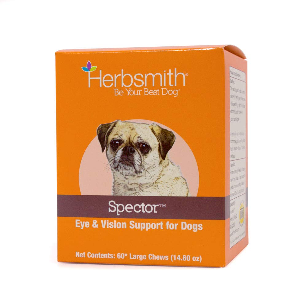 Herbsmith Spector - Wsparcie Eye & Vision dla psów - Naprawa Greying Eyes - Starszy suplement dla psów - Przeciwutleniacz dla psów - 60Ct Duże żucia