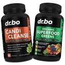Candi Cleanse & Organic Superfood Greens & Fruit Supplements - Oregano Balance Control Supplement Cleanser - Daily Energy Super Food Fruits and Vegegies Supplement Tablets Plus Vegetable Foods