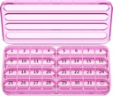 Zoksi Monthly Pill Organizer 1 Times a Day, 30 Day Pill Box Organizator, One Month Pill Case for Travel, 31 Daily Daily Medcine Container for Vitamin, Suplement & Medykacja (Purpurowy)